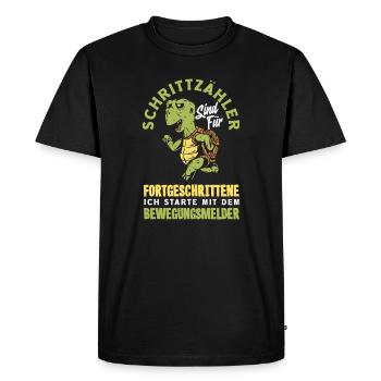 Pedometer? I use the motion detector - Men's Premium Organic T-Shirt - black - Front - Nico (187cm)