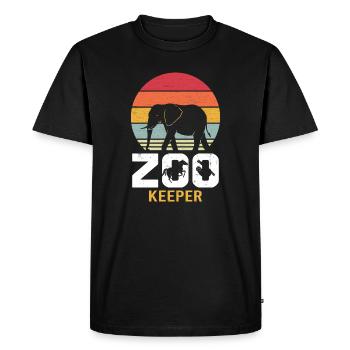 Zoo Zookeeper Zookeeper Vintage Zoo Wildlife - Men's Premium Organic T-Shirt - black - Front - Nico (187cm)