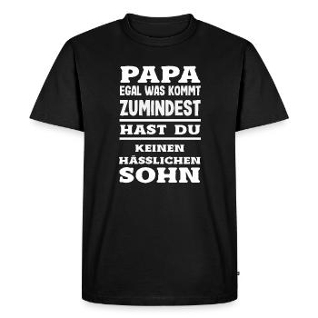 Funny Father's Day Gift Dad Beer - Men's Premium Organic T-Shirt - black - Front - Nico (187cm)