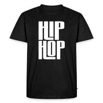 Typographie de blocs audacieux hip-hop - T-shirt Premium bio Homme - noir - Devant - Nico (187cm)