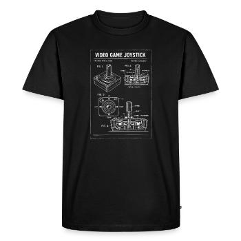 Plan rétro du joystick - T-shirt Premium bio Homme - noir - Devant - Nico (187cm)