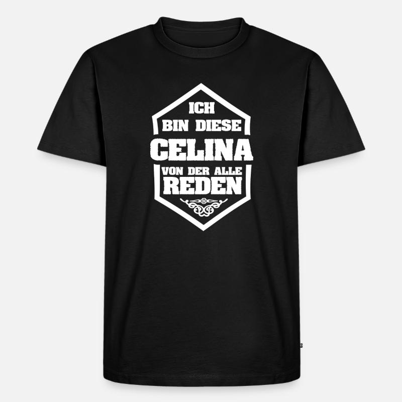 Celina als Rufname - Männer Premium Bio T-Shirt - Schwarz