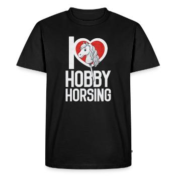 J’adore le loisir de caval - T-shirt Premium bio Homme - noir - Devant - Nico (187cm)