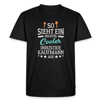 Cool industrial clerk - Men's Premium Organic T-Shirt - black - Front - Nico (187cm)