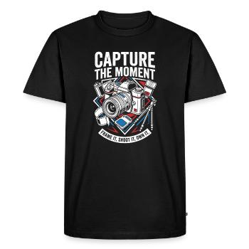 Capture The Moment Photography - Men's Premium Organic T-Shirt - black - Front - Nico (187cm)