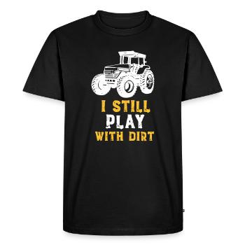 Tracteur & Terre - T-shirt Premium bio Homme - noir - Devant - Nico (187cm)