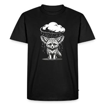 Fennec Desert Fox - Emotional Retro Motif - Men's Premium Organic T-Shirt - black - Front - Nico (187cm)