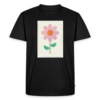 Fleur - T-shirt Premium bio Homme - noir - Devant - Nico (187cm)