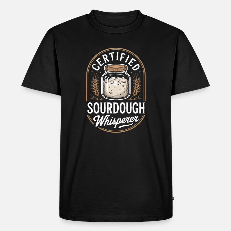 Zertifizierter Sauerteigflüsterer - Männer Premium Bio T-Shirt - Schwarz