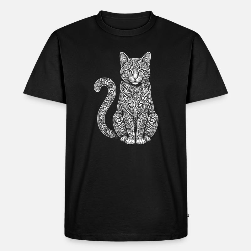 Hauskatze - Männer Premium Bio T-Shirt - Schwarz
