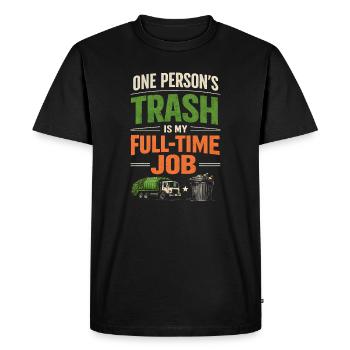 Your garbage is my job | Garbage Truck Saying - Men's Premium Organic T-Shirt - black - Front - Nico (187cm)