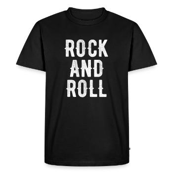 Typographie audacieuse du rock and roll - T-shirt Premium bio Homme - noir - Devant - Nico (187cm)