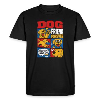 Ami Chien pour toujours Golden Retriever - T-shirt Premium bio Homme - noir - Devant - Nico (187cm)