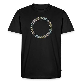 Circle colorful - Men's Premium Organic T-Shirt - black - Front - Nico (187cm)