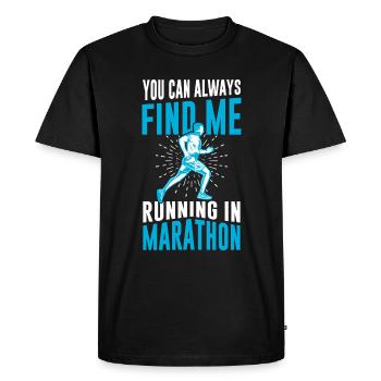 Jogging Dicton pour courir - Runners - T-shirt Premium bio Homme - noir - Devant - Nico (187cm)
