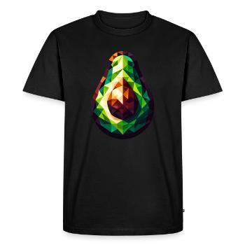 Avocat géométrique abstrait - Design de couleur - T-shirt Premium bio Homme - noir - Devant - Nico (187cm)