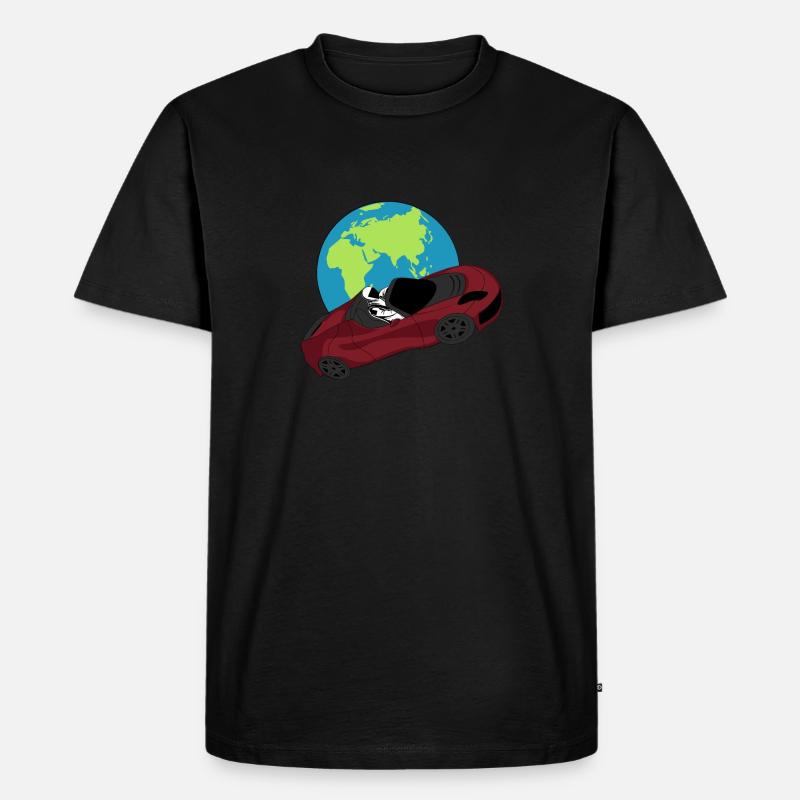 in Space – -inspirert design - Premium økologisk T-skjorte for menn - svart