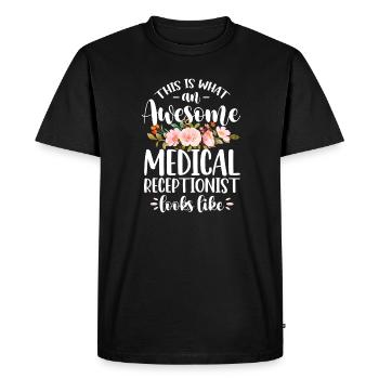 Hospital Medical Reception Worker - Medical Center - Men's Premium Organic T-Shirt - black - Front - Nico (187cm)