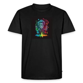 Chercheur - T-shirt Premium bio Homme - noir - Devant - Nico (187cm)