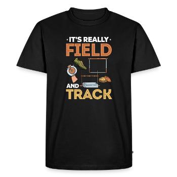 Track And Field Running - Expert Runner Field And - Men's Premium Organic T-Shirt - black - Front - Nico (187cm)