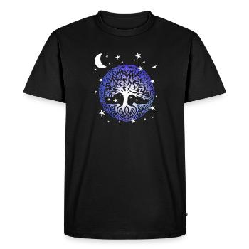 Tree of Life,Yggdrasil,World Tree,tree of life, - Men's Premium Organic T-Shirt - black - Front - Nico (187cm)