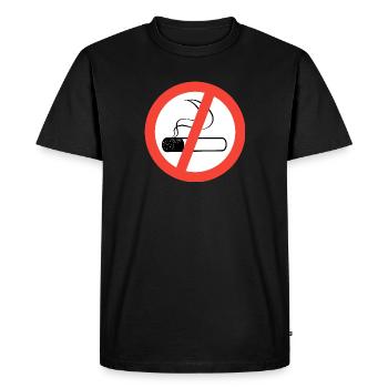 rauchen verboten - Männer Premium Bio T-Shirt - Schwarz - Vorne - Nico (187cm)