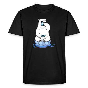 ice bather winter swimmer winter swimmer polar bear tea - Men's Premium Organic T-Shirt - black - Front - Nico (187cm)
