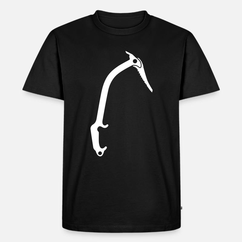 Kletterausrüstung eispickel - Männer Premium Bio T-Shirt - Schwarz