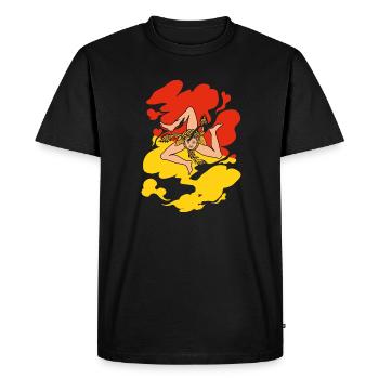 Sicily Flag Italy Palermo Trinacria Italia - Men's Premium Organic T-Shirt - black - Front - Nico (187cm)