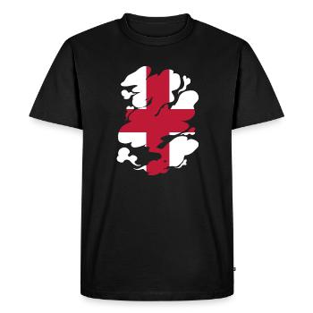 Drapeau d’Angleterre Vintage Drapeau Anglais Utilisé Look - T-shirt Premium bio Homme - noir - Devant - Nico (187cm)