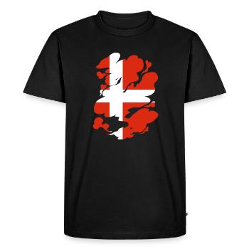 Denmark Flag Scandinavia Danish Flag Travel - Men's Premium Organic T-Shirt - black - Front - Nico (187cm)