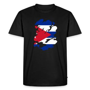 Cuba Flag Caribbean Holiday Cuba Travel Havana - Men's Premium Organic T-Shirt - black - Front - Nico (187cm)