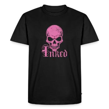 Tatouage de crâne encré - T-shirt Premium bio Homme - noir - Devant - Nico (187cm)