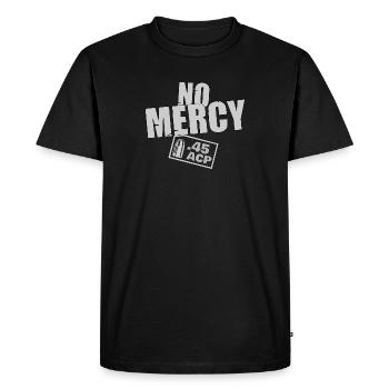 No Mercy 45acp grey - Men's Premium Organic T-Shirt - black - Front - Nico (187cm)