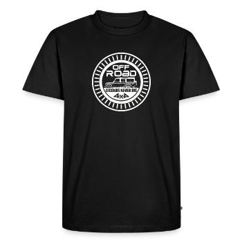 4x4 Offroad - Les légendes ne meurent jamais - Defender 90 110 - T-shirt Premium bio Homme - noir - Devant - Nico (187cm)