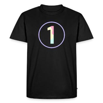 Pastel « One » 1- ApriNoeScor - T-shirt Premium bio Homme - noir - Devant - Nico (187cm)