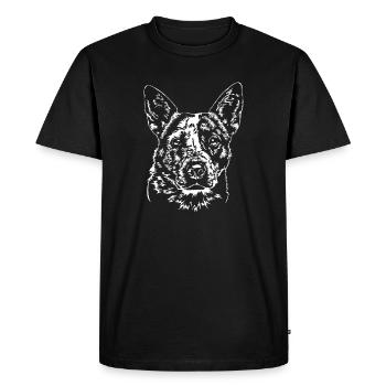 CHIEN BÉTAIL AUSTRALIEN - HEELER Wilsigns dogs - T-shirt Premium bio Homme - noir - Devant - Nico (187cm)
