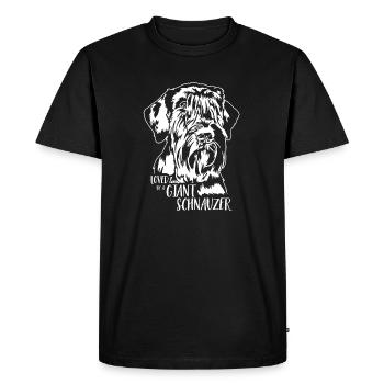 Aimé par un chien Schnauzer géant disant Wilsigns - T-shirt Premium bio Homme - noir - Devant - Nico (187cm)