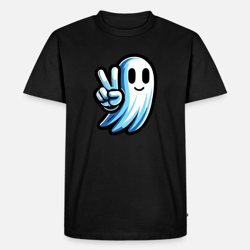 Geist Peacezeichen - Männer Premium Bio T-Shirt - Schwarz