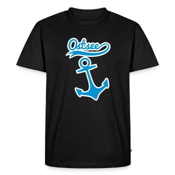 Mer Baltique Anchor - T-shirt Premium bio Homme - noir - Devant - Nico (187cm)