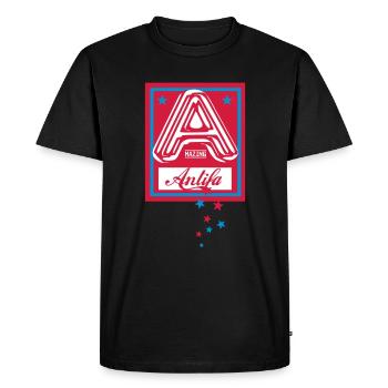 Antifa - T-shirt Premium bio Homme - noir - Devant - Nico (187cm)