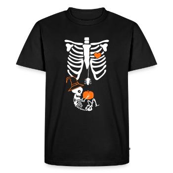 Bébé d’Halloween - T-shirt Premium bio Homme - noir - Devant - Nico (187cm)