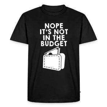 Non, ce n’est pas dans le budget 2 - T-shirt Premium bio Homme - noir - Devant - Nico (187cm)