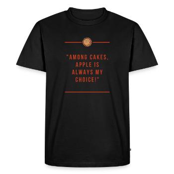 Apple Pie Friendly Text - Men's Premium Organic T-Shirt - black - Front - Nico (187cm)