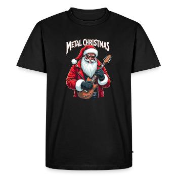 Metal Christmas - Men's Premium Organic T-Shirt - black - Front - Nico (187cm)