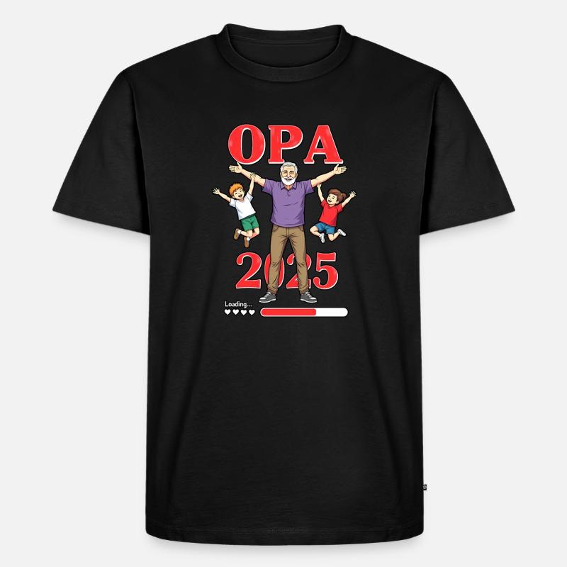 Opa 2019/2015loading - Männer Premium Bio T-Shirt - Schwarz