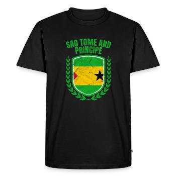 São Tomé-et-Príncipe - T-shirt Premium bio Homme - noir - Devant - Nico (187cm)