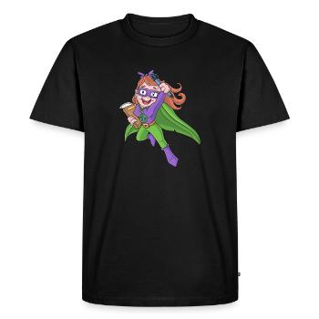 Syeur d’enseignants Super-héroïne - T-shirt Premium bio Homme - noir - Devant - Nico (187cm)