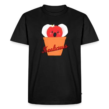 police koala fraise - T-shirt Premium bio Homme - noir - Devant - Nico (187cm)