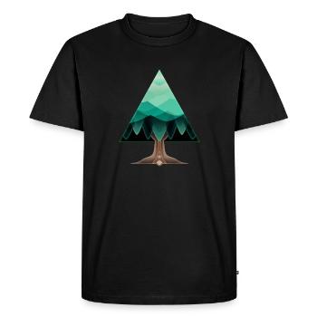 The triangular tree - Men's Premium Organic T-Shirt - black - Front - Nico (187cm)
